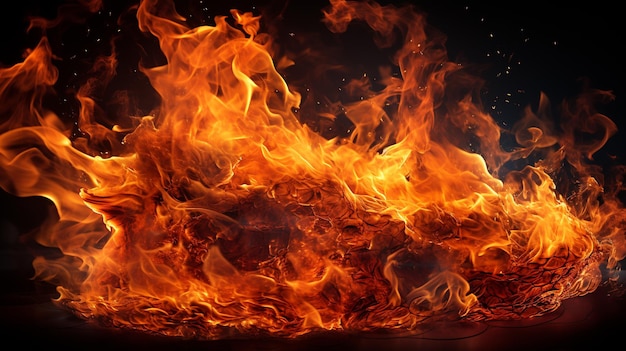 fire background HD 8K wallpaper Stock Photographic Image