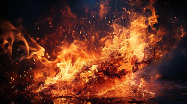 fire background HD 8K wallpaper Stock Photographic Image