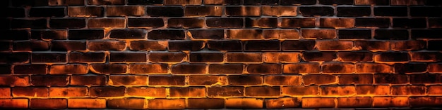 Photo fire beautiful brick wall texture background generative ai