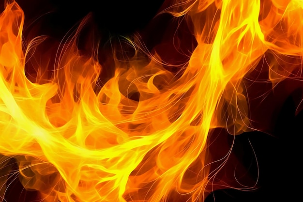 A fire on a black background with a red background.