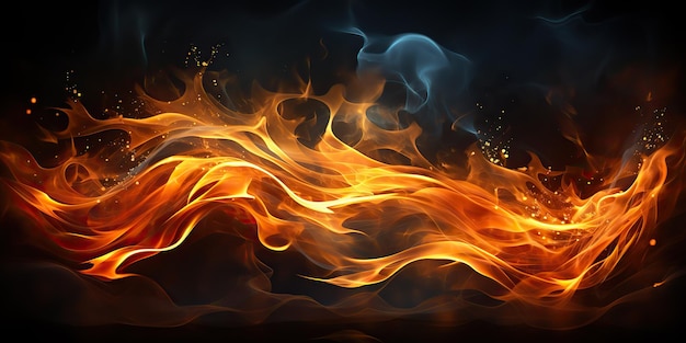 Fire burn swirl flame decoration background scene view