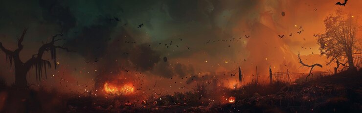 Photo a fire burns in the sky above a city