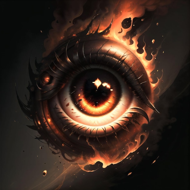 Fire demon eye