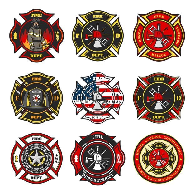fire department badges firefighter team emblems