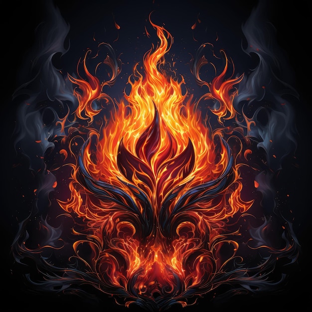 fire design graphic for tshirt