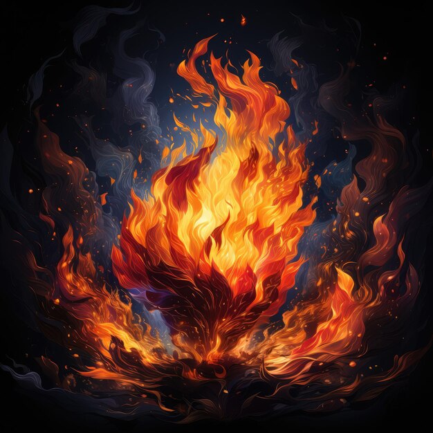 fire design graphic for tshirt