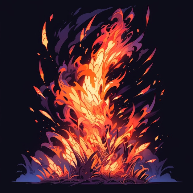 fire design graphic for tshirt