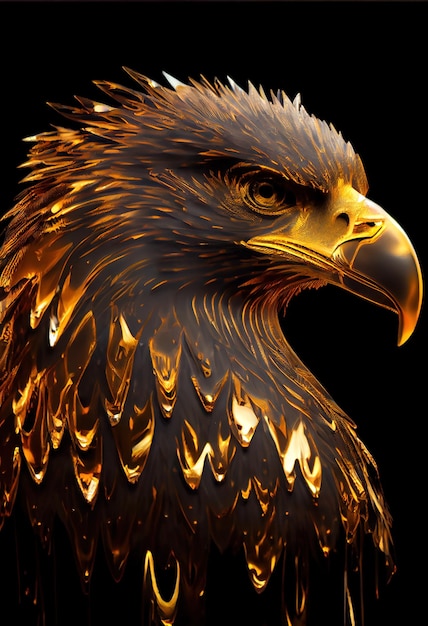 Fire eagle logo AI renderen