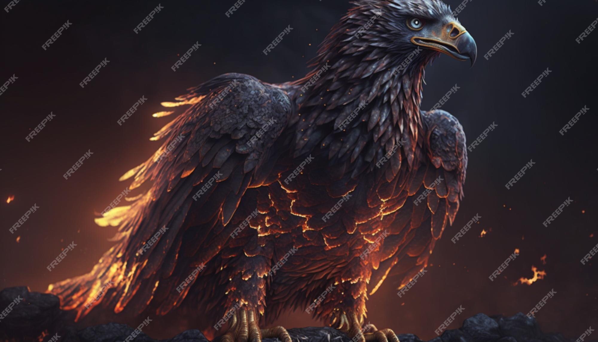 Premium Photo | Fire eagle