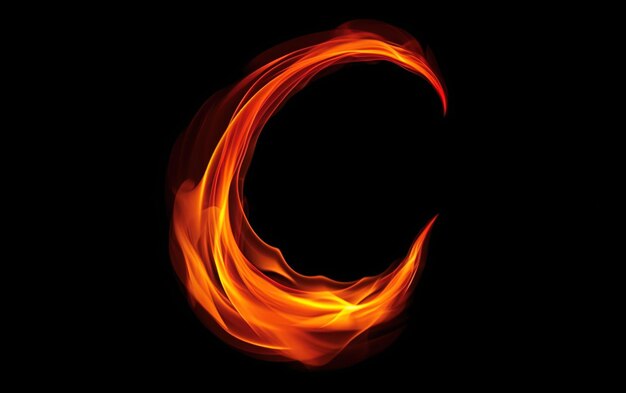 fire effect on an isolated black background VFX