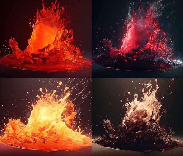 fire effect on an isolated black background VFX