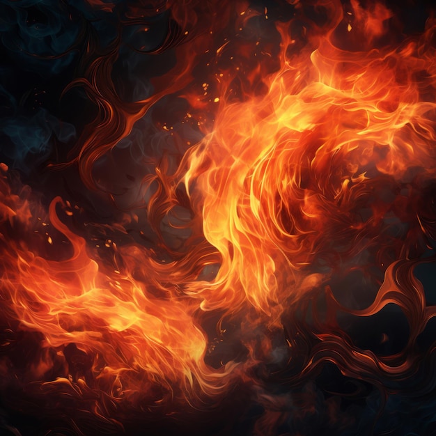熱い炎の振動と印象的な燃える瞬間で満たされた火の要素のビジュアル写真アルバム
