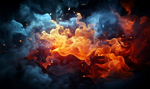 Fire embers particles over black background fire sparks background abstract dark glitter fire