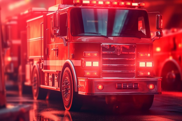 Fire emergency truck Generate Ai