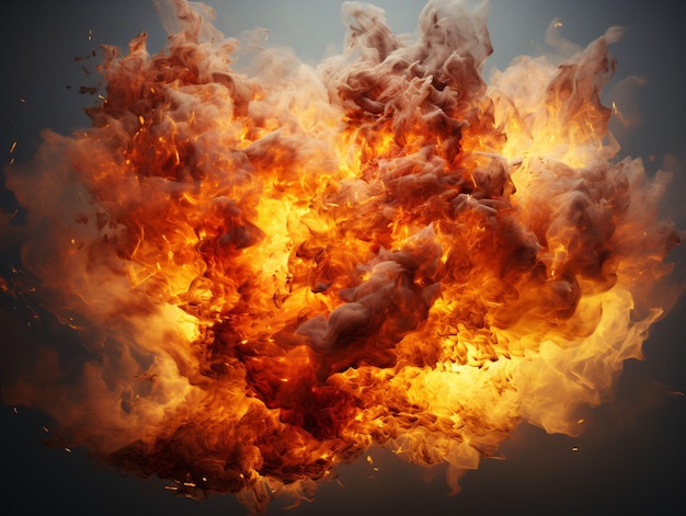 화재 폭발 효과 화재 폭파 생성 인공지능