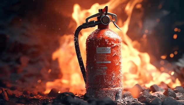 Fire extinguisher background photo