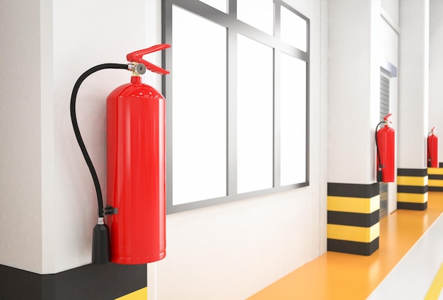 Fire extinguisher in factory