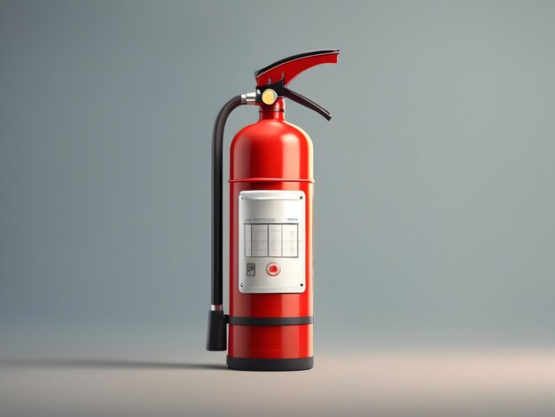 Photo fire extinguisher flat illustration