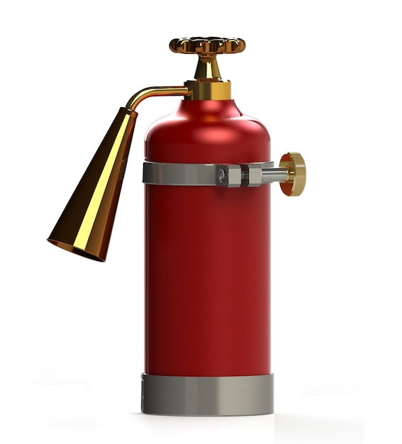 Fire extinguisher isolated on white