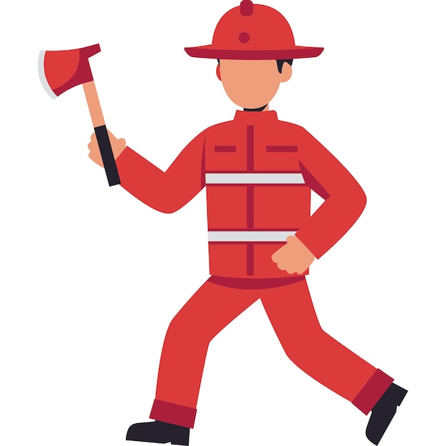 Photo fire fighter character