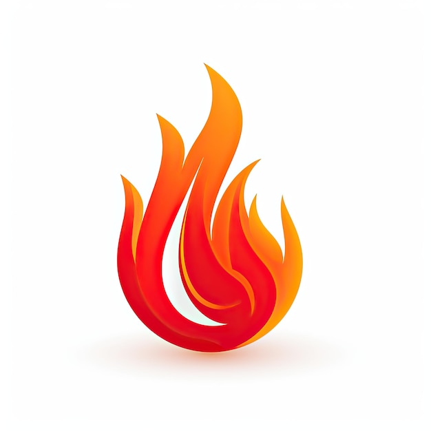 Photo fire flame icon vector illustration isolated on white background
