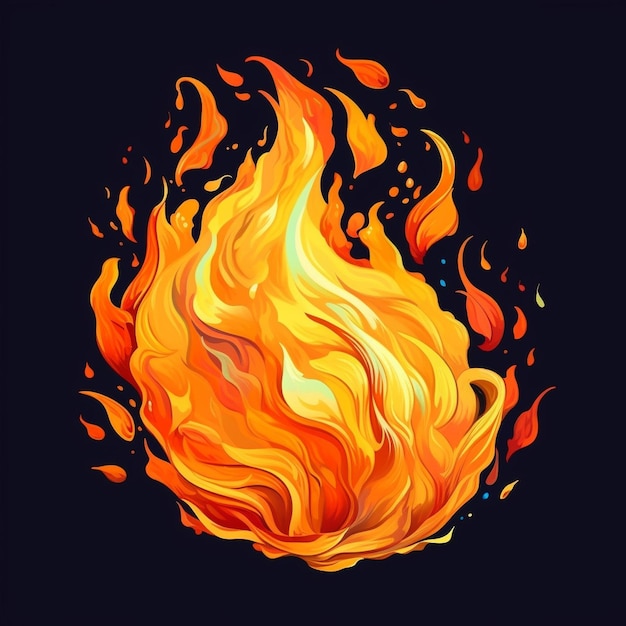 Premium AI Image | Fire flame illustration