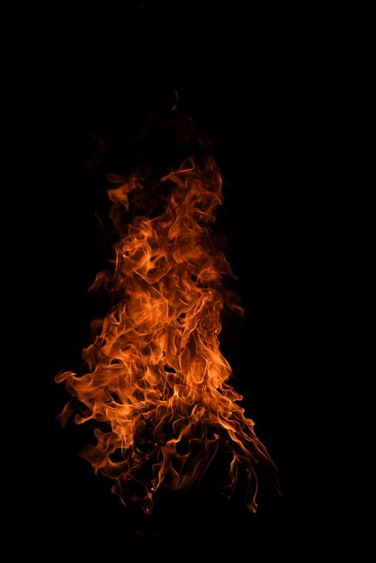 Fire flame isolate on black background burn flames abstract texture art design for fire pattern flam