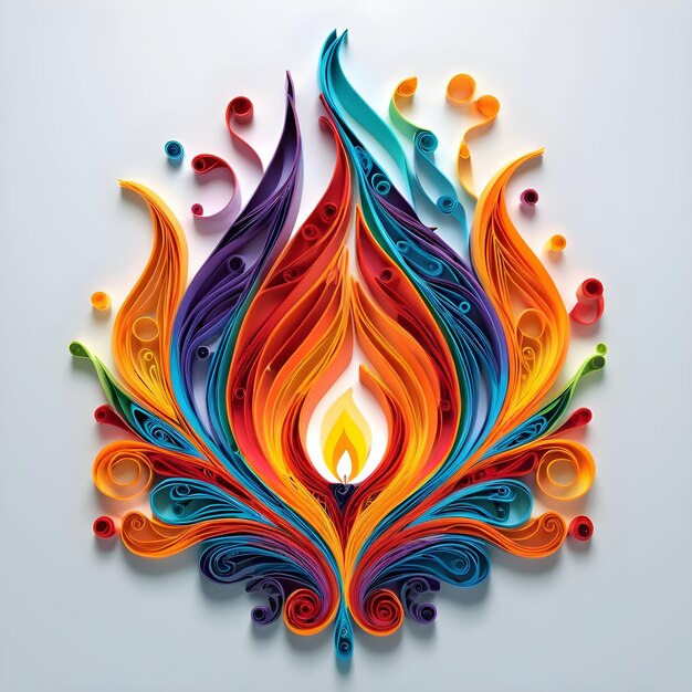 fire flame quilling