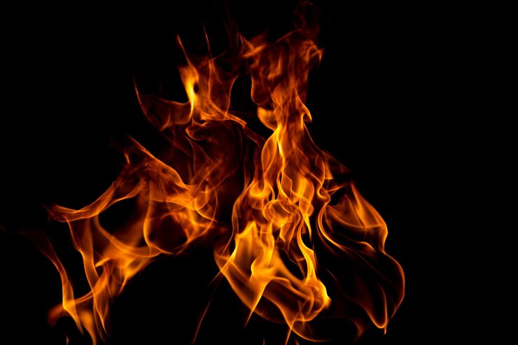 Photo fire flame texture for banner background burn abstract lights