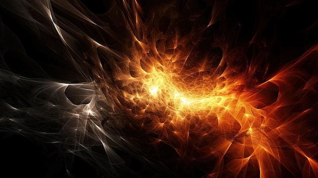 A fire and flames background with a black background