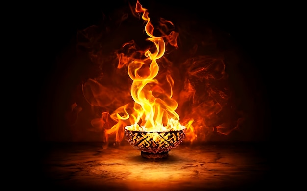 Photo fire flames background