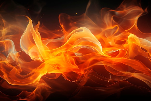 Fire flames on black background Abstract background Texture Design elementgenerative ai