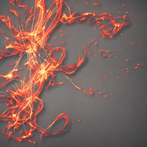 Foto fiamme di fuoco brucianti scintille rosse e calde absai realistico ganarato