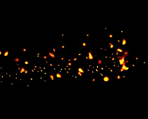 Photo fire flames particle effect abstract background