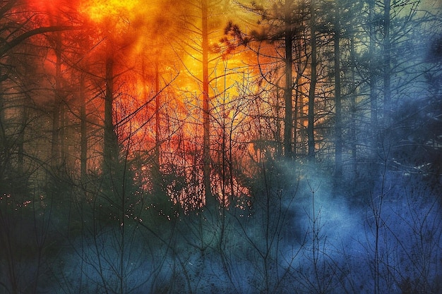 Fire in the forest