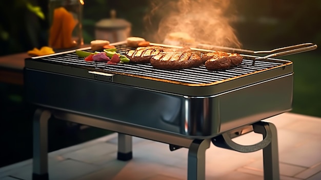 fire grill HD 8K wallpaper Stock Photographic Image