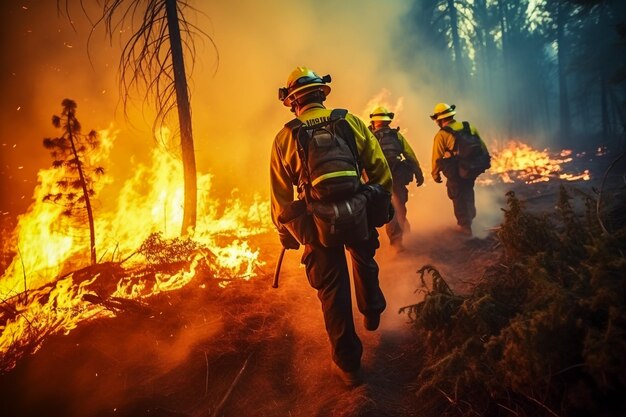 Fire on the ground firefighter setting backfire