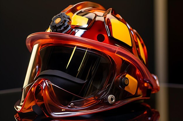 a fire helmet that is worn on a truck generative ai