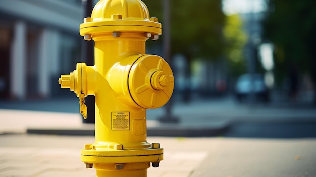 Fire hydrant yellow color