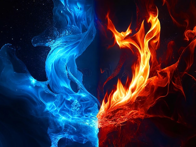 fire and ice background hd 4k images free download