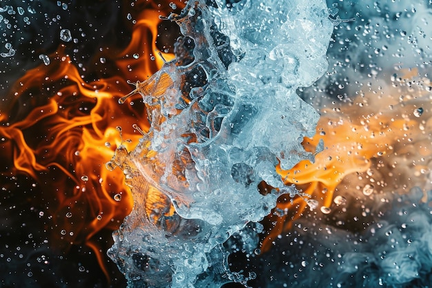 Photo fire ice design