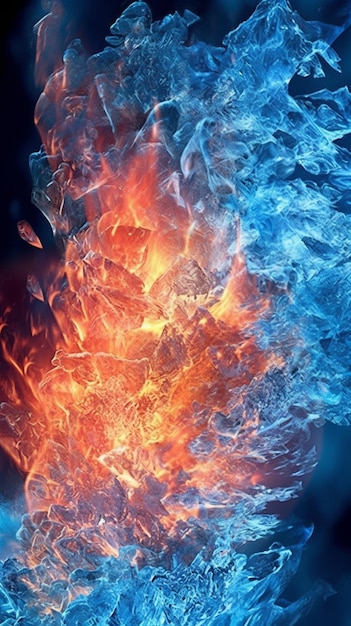 Premium AI Image  Fire and ice wallpapers and images for your iphone and  android fire and ice wallpapers are available in high definition and high  definition fire and ice wallpaper fire