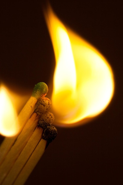 Fire Ignition the moment of ignition of sulphur on matches