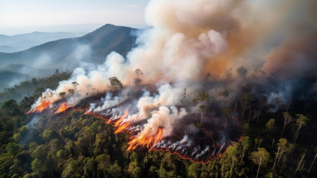 写真 熱帯森林の火災