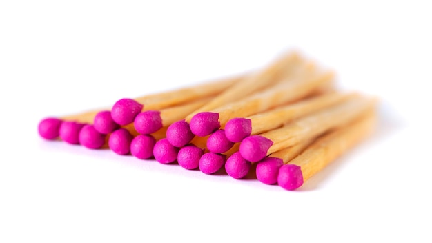 Fire matches pile isolated on white Object