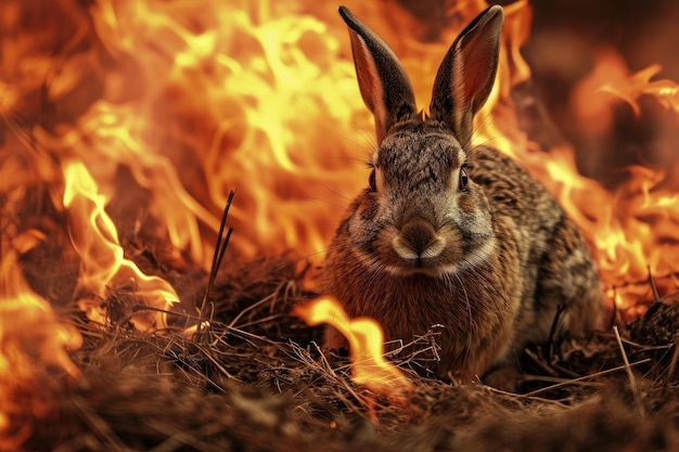 Fire rabbit Generate Ai