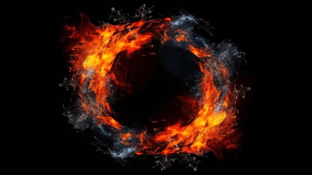 A fire ring with the word fire on it