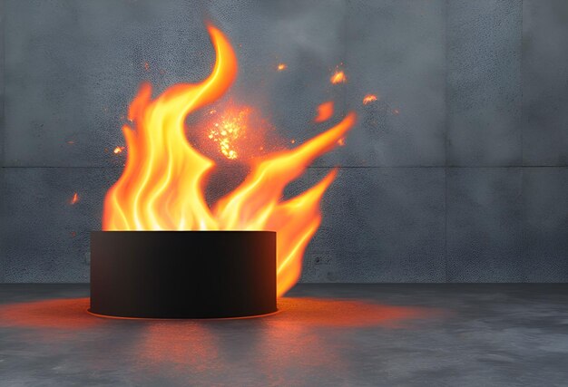 A fire ring with the word fire on it