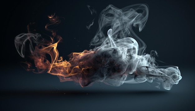 A fire and smoke background with a black background