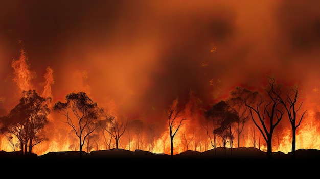 Photo fire in spanish region of asturias